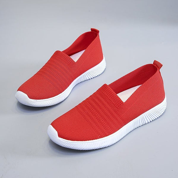 Zapatillas Cómodas de Tejido Volador Estilo Coreano - Zapatos sin Cordones para Mujer - Image 7