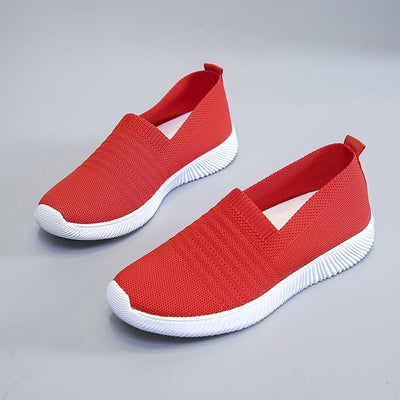 Zapatillas Cómodas de Tejido Volador Estilo Coreano - Zapatos sin Cordones para Mujer - Image 7