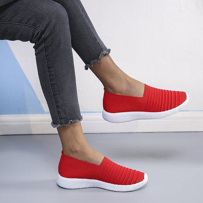 Zapatillas Cómodas de Tejido Volador Estilo Coreano - Zapatos sin Cordones para Mujer - Image 4