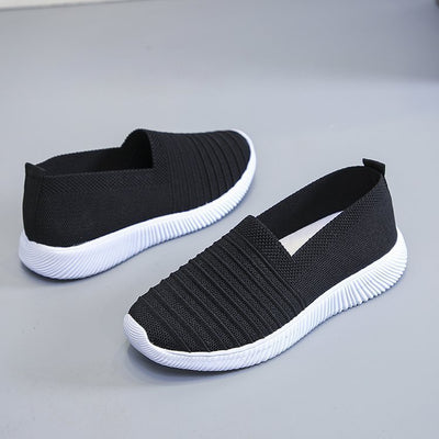 Zapatillas Cómodas de Tejido Volador Estilo Coreano - Zapatos sin Cordones para Mujer - Image 5
