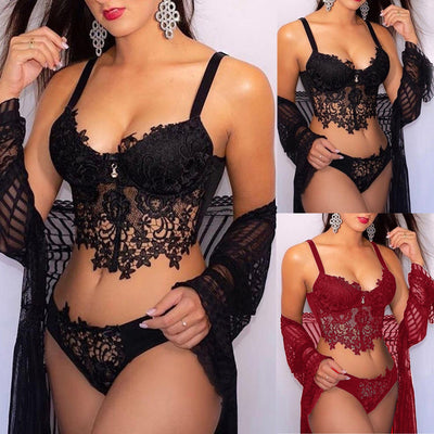 Lencería Sensual Espalda Descubierta con Encaje Delicado