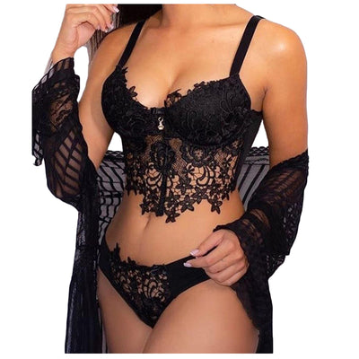 Lencería Sensual Espalda Descubierta con Encaje Delicado - Image 6
