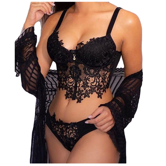 Lencería Sensual Espalda Descubierta con Encaje Delicado - Image 6