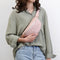 Bolsa de Cintura con Bordado Lingge para Mujer