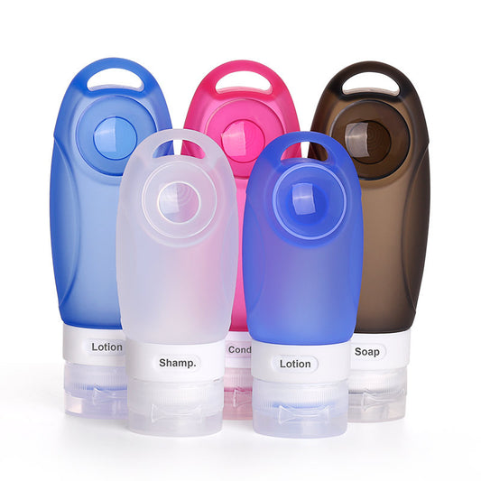Kit de Aseo de Viaje con Botellas de Silicona Reutilizables