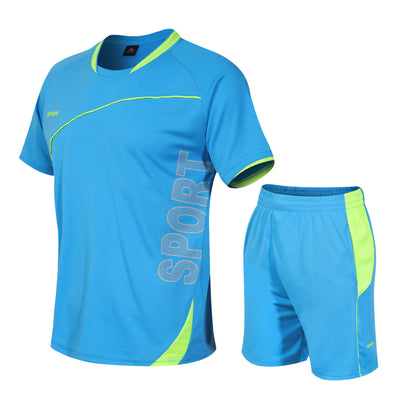 Conjunto Deportivo Camiseta Manga Corta Hombre Verano Cuello Redondo Estampado Estilo Coreano - Image 3