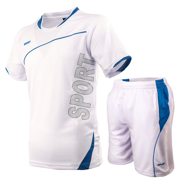 Conjunto Deportivo Camiseta Manga Corta Hombre Verano Cuello Redondo Estampado Estilo Coreano