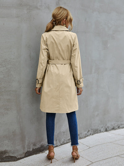 Gabardina Coreana con Cinturón para Mujer Moderna - Image 4