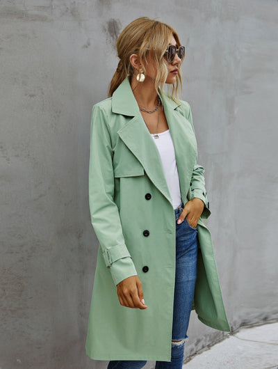 Gabardina Coreana con Cinturón para Mujer Moderna - Image 6