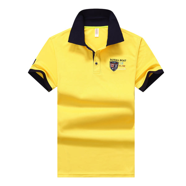 Polo Casual de Manga Corta con Solapa para Hombre