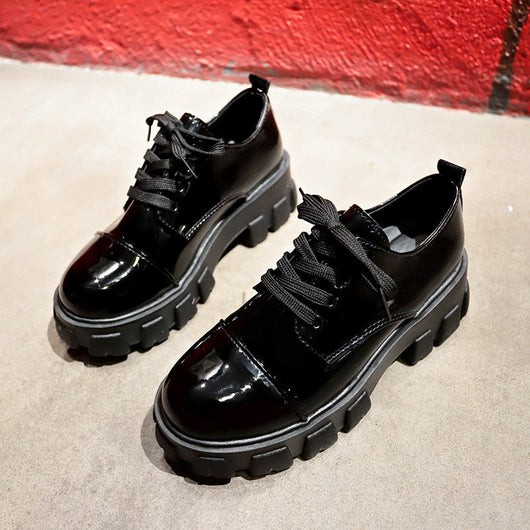 Zapatos de Cuero Retro Británico con Suela Acolchada - Estilo Versátil Clásico