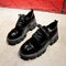 Zapatos de Cuero Retro Británico con Suela Acolchada - Estilo Versátil Clásico