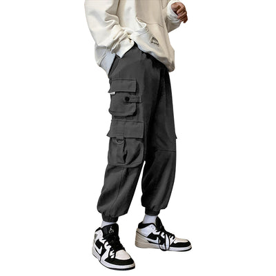 Pantalones Casuales Hombre Primavera Estilo Hong Kong Bolsillos Amplios Corte Recto Tendencia Coreana - Image 7