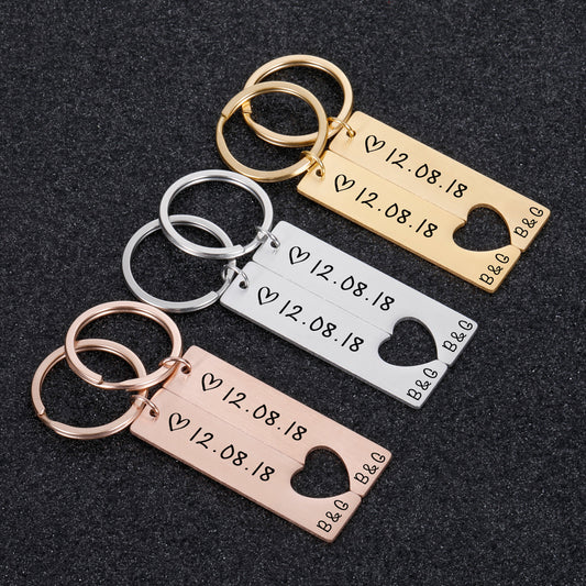 Llavero Personalizado para Parejas - Regalo Romántico Novio Novia