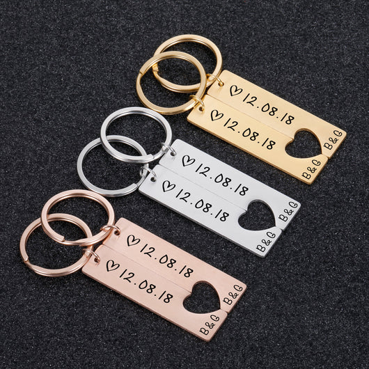 Llavero Personalizado para Parejas - Regalo Romántico Novio Novia