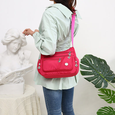 Bolso Mensajero Casual de Nylon con Múltiples Compartimentos - Image 22