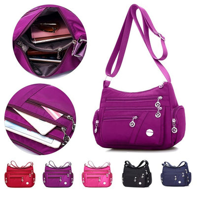 Bolso Mensajero Casual de Nylon con Múltiples Compartimentos - Image 8