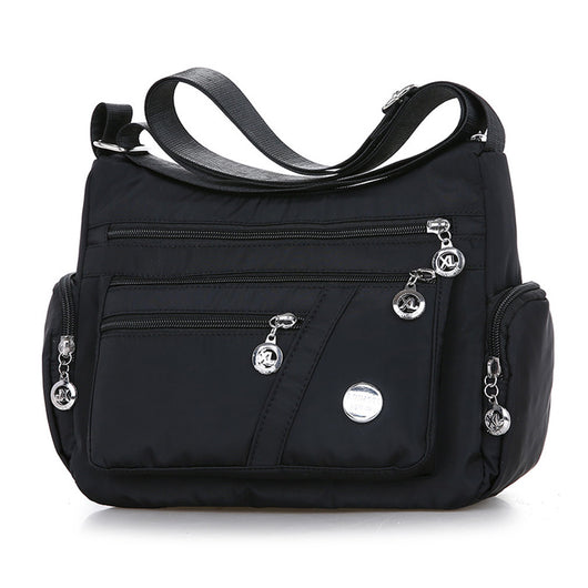 Bolso Mensajero Casual de Nylon con Múltiples Compartimentos - Image 9