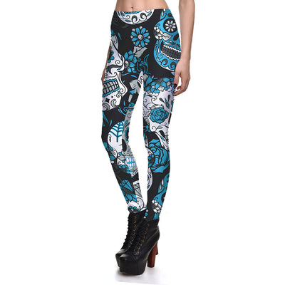 Pantalones Cortos Estampados con Calaveras Multicolor para Mujer - Image 24