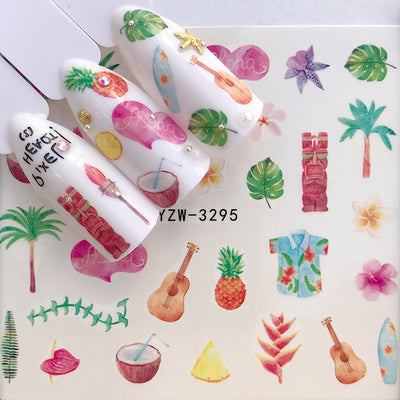 Stickers de Uñas Navideños Jirafa Cósmica Lavanda para Niños - Image 5