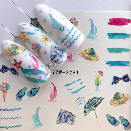 Stickers de Uñas Navideños Jirafa Cósmica Lavanda para Niños