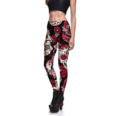 Pantalones Cortos Estampados con Calaveras Multicolor para Mujer - Image 7