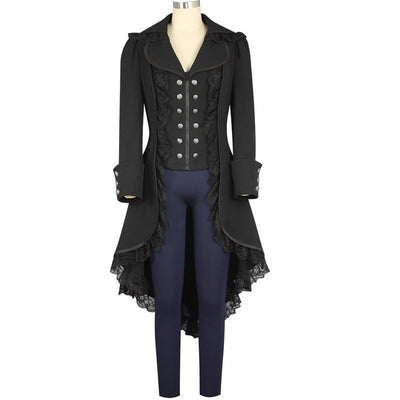 Chaqueta Gótica Victoriana Steampunk Negra para Mujer - Image 3