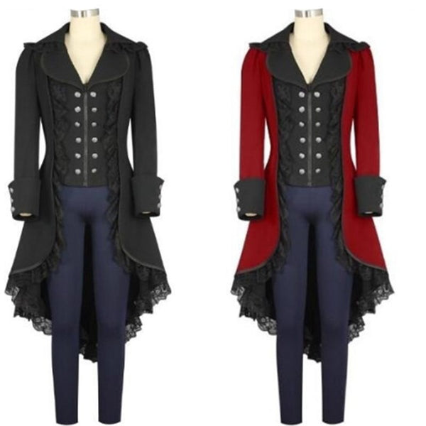 Chaqueta Gótica Victoriana Steampunk Negra para Mujer