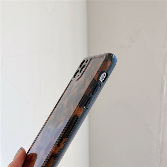 Funda Leopardo Ámbar Retro para Teléfono