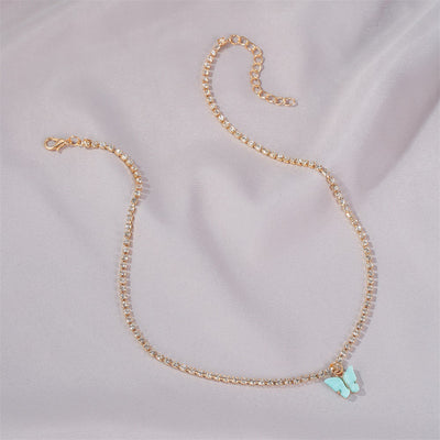 Collar Mariposa de Colores Frescos