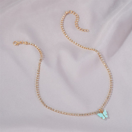 Collar Mariposa de Colores Frescos
