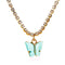 Pequeño Fresh Color Butterfly Necklace Azul