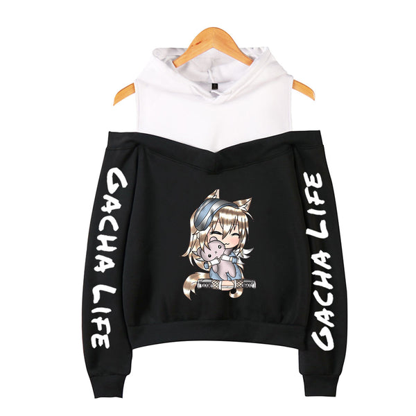 Sudadera Holgada con Capucha y Diseño Estampado Fuera del Hombro - Image 9