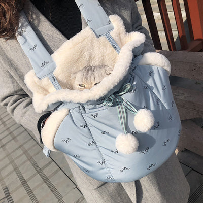 Mochila portatil abrigada para gato - Image 5