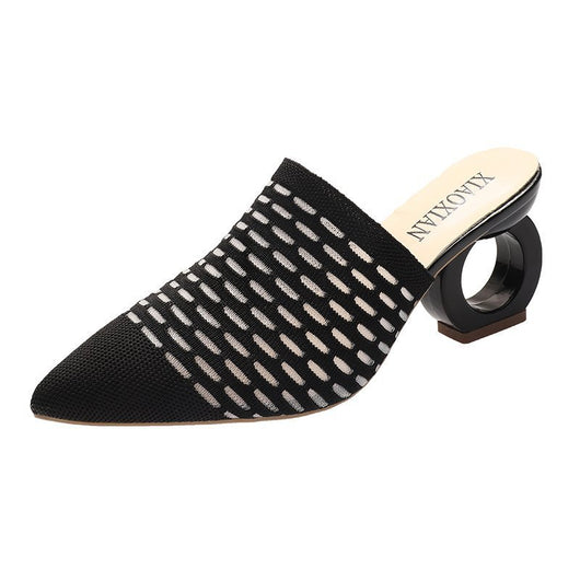 Sandalias de Tacón Grueso con Malla y Punta Afilada - Image 12