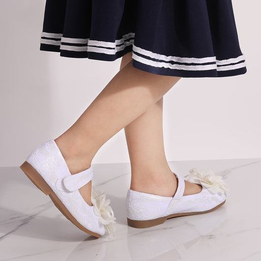 Zapatos de Niña Princesa con Encaje Floral - Image 13