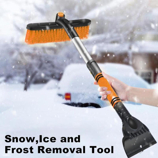 Raspador de Hielo y Cepillo de Nieve Extensible para Auto con Mango de Espuma