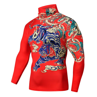 Playera Deportiva Compresión 3D para Hombre con Máscara Integrada - Image 11