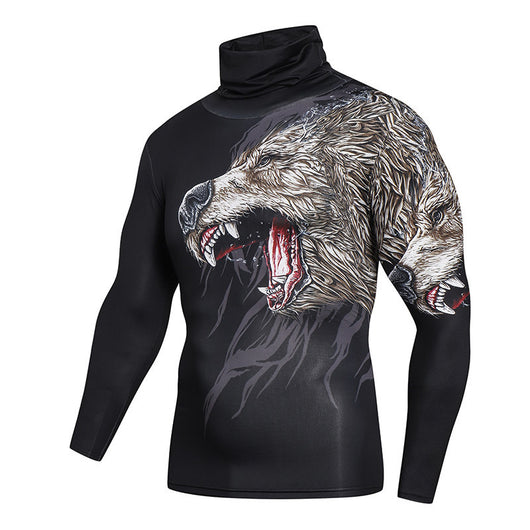 Playera Deportiva Compresión 3D para Hombre con Máscara Integrada - Image 13