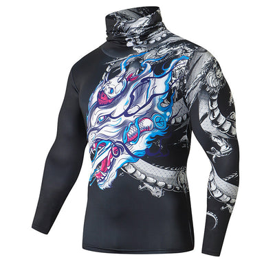 Playera Deportiva Compresión 3D para Hombre con Máscara Integrada - Image 16