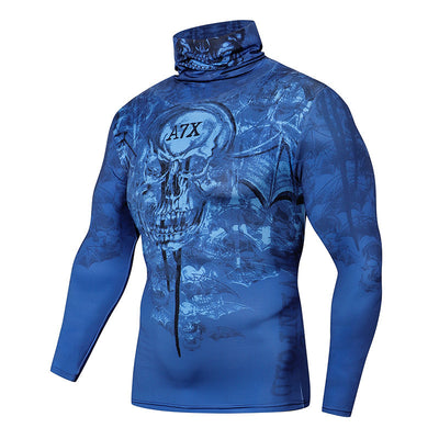 Playera Deportiva Compresión 3D para Hombre con Máscara Integrada - Image 5