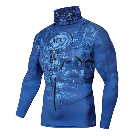 Playera Deportiva Compresión 3D para Hombre con Máscara Integrada - Image 5