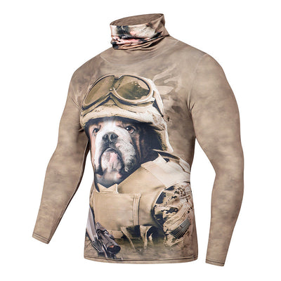 Playera Deportiva Compresión 3D para Hombre con Máscara Integrada - Image 7