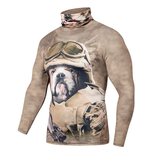 Playera Deportiva Compresión 3D para Hombre con Máscara Integrada - Image 7