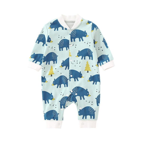 Pijama Enterizo de Algodón para Bebé - Manga Larga Primavera Otoño