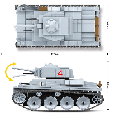 Tanque Ligero LT-38 WWII - Juego de Bloques de Construcción para Niños - Image 8