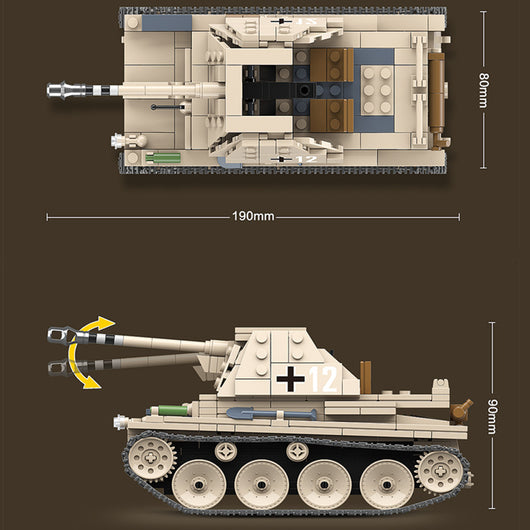 Tanque Ligero LT-38 WWII - Juego de Bloques de Construcción para Niños - Image 4