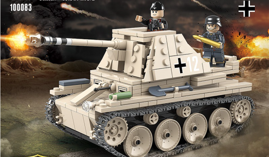 Tanque Ligero LT-38 WWII - Juego de Bloques de Construcción para Niños