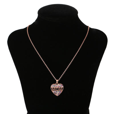 Collar Corazón de Circonita Cúbica Colorido para Mamá - Image 9
