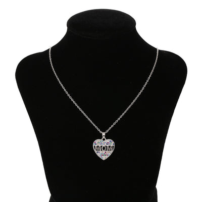 Collar Corazón de Circonita Cúbica Colorido para Mamá - Image 2